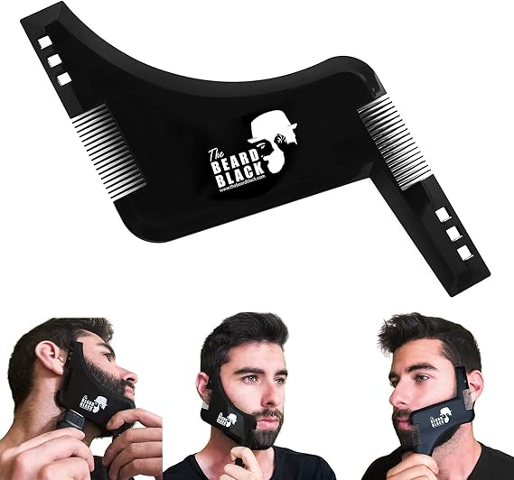 BEARD BLACK Beard Shaping & Styling Tool with Inbuilt Comb
