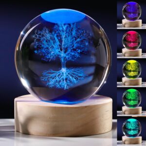 3D Tree of Life Crystal Ball 60mm