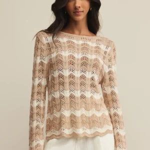 Azura Stripe Crochet Top