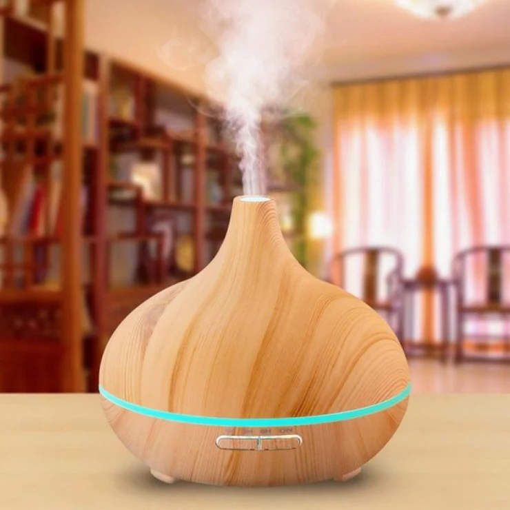 300 ml Essential Oil Diffuser With Dark and Light Wood Grain