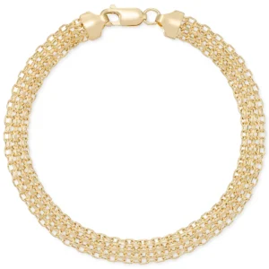 Italian Gold Bombay Bismark Chain Bracelet in 14k Gold