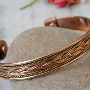Pure Copper Magnetic Bracelet - Arthritis Pain Therapy Energy Cuff Bangle