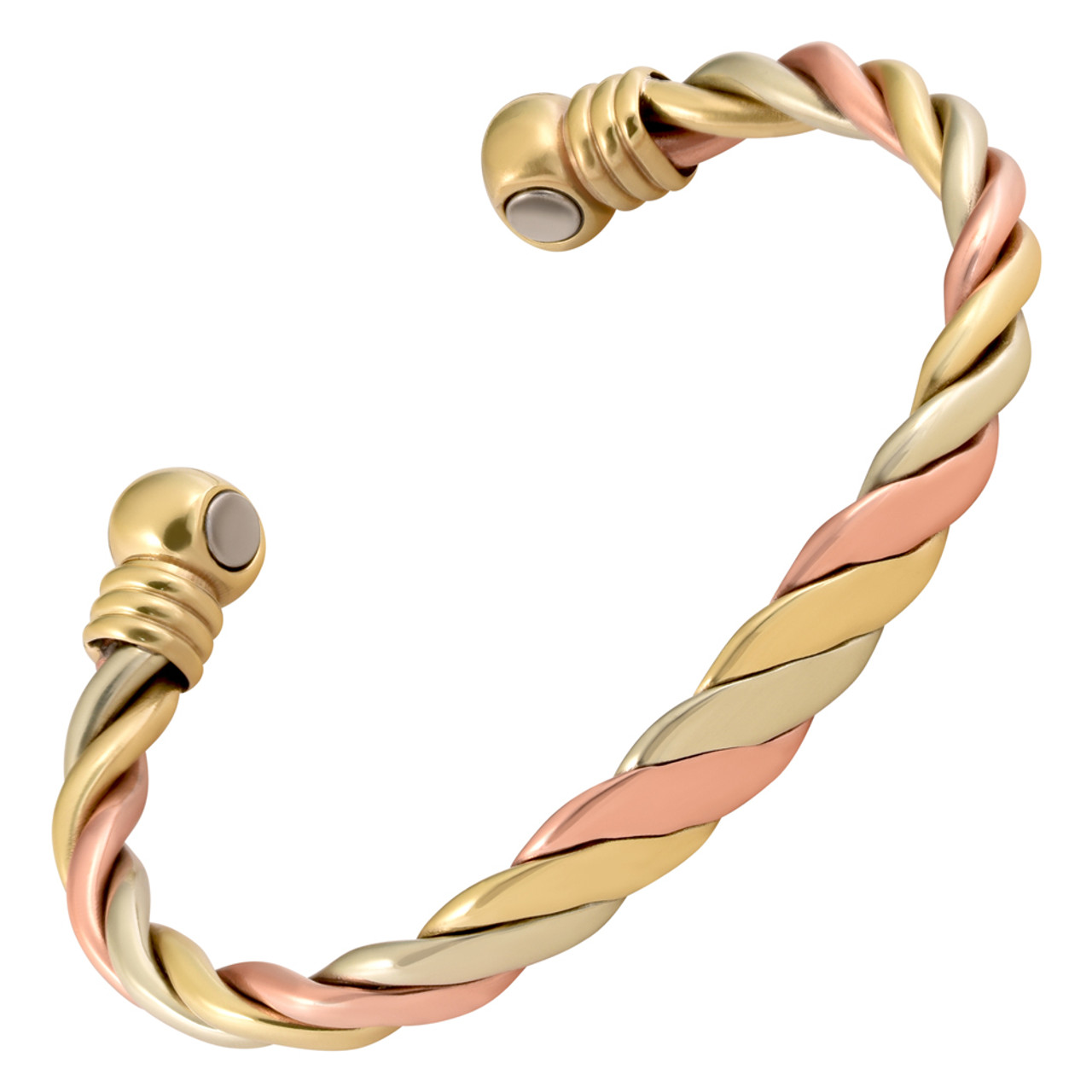 Copper Magnetic Therapy Bracelet Triple Twist Cuff