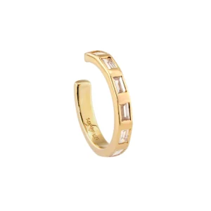 14K Yellow Gold & 0.12 TCW Diamond Single Ear Cuff