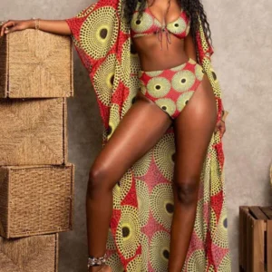 Bellizimos African Print Bikini With Cover