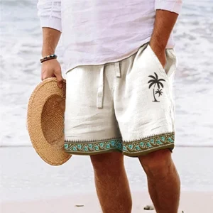 Men's Graphic Coconut Tree Geometry Summer Shorts