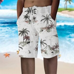 Men's Graphic Coconut Tree Summer Shorts